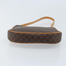 CELINE Macadam Canvas Shoulder Bag PVC Leather Brown Gold Auth AMZ543A-5
