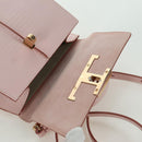 TOD’S Timeless T Hand Bag Leather 2way Pink Gold Auth AMZ549SAM-20