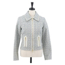 CELINE C Macadam Canvas Jacket Light Blue Auth AMZ552M-1