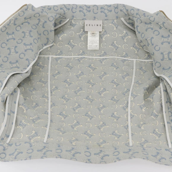 CELINE C Macadam Canvas Jacket Light Blue Auth AMZ552M