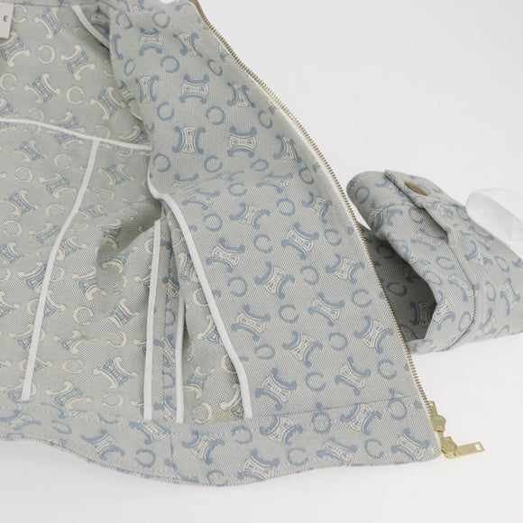CELINE C Macadam Canvas Jacket Light Blue Auth AMZ552M
