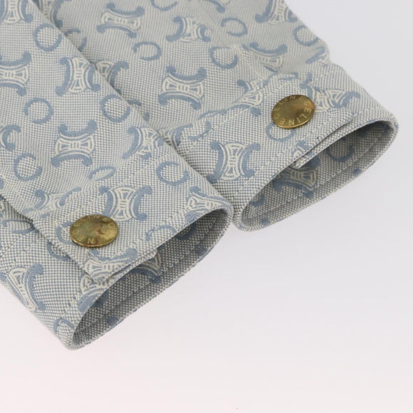 CELINE C Macadam Canvas Jacket Light Blue Auth AMZ552M
