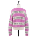 Miu Miu Knitted Fabrics Sweatshirt Mohair Pink Auth AMZ554SAM-2