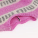 Miu Miu Knitted Fabrics Sweatshirt Mohair Pink Auth AMZ554SAM-5