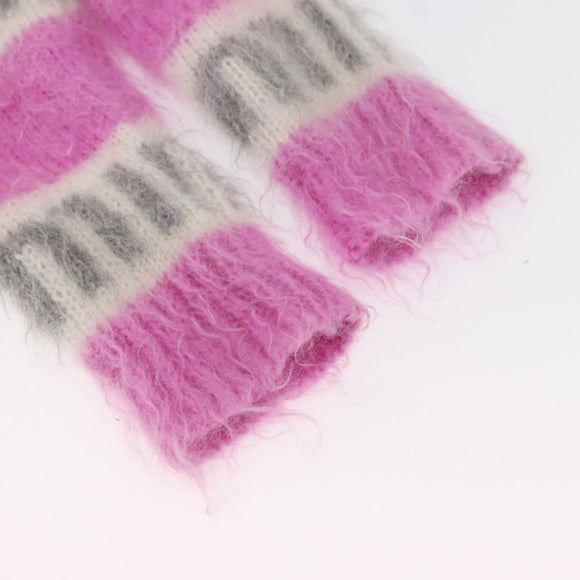 Miu Miu Knitted Fabrics Sweatshirt Mohair Pink Auth AMZ554SAM