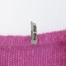 Miu Miu Knitted Fabrics Sweatshirt Mohair Pink Auth AMZ554SAM-8