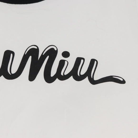 Miu Miu Short Sleeved T Shirt Cotton White Auth AMZ555M