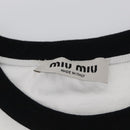 Miu Miu Short Sleeved T Shirt Cotton White Auth AMZ555M-12