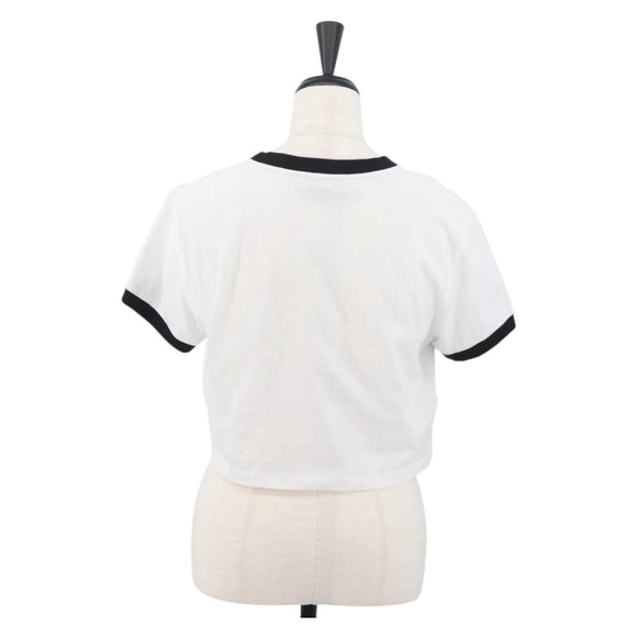 Miu Miu Short Sleeved T Shirt Cotton White Auth AMZ555M