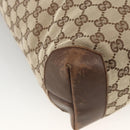 GUCCI GG Canvas Tote Bag Beige Silver 28892 Auth AMZ559-16