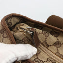 GUCCI GG Canvas Tote Bag Beige Silver 28892 Auth AMZ559-10