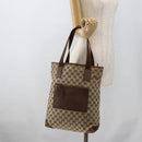 GUCCI GG Canvas Tote Bag Beige Silver 28892 Auth AMZ559-23
