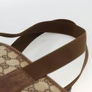 GUCCI GG Canvas Tote Bag Beige Silver 28892 Auth AMZ559-8