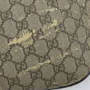 GUCCI GG Supreme Body Bag PVC Beige Gold 211110 Auth AMZ560-10