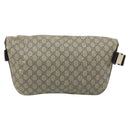 GUCCI GG Supreme Body Bag PVC Beige Gold 211110 Auth AMZ560-2