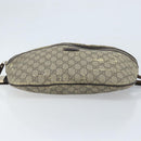 GUCCI GG Supreme Body Bag PVC Beige Gold 211110 Auth AMZ560-5