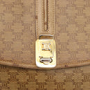 CELINE Macadam Canvas Shoulder Bag PVC Beige Gold Auth AMZ561-17