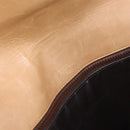 CELINE Macadam Canvas Shoulder Bag PVC Beige Gold Auth AMZ561-18