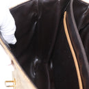 CELINE Macadam Canvas Shoulder Bag PVC Beige Gold Auth AMZ561-23