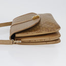 CELINE Macadam Canvas Shoulder Bag PVC Beige Gold Auth AMZ561-4