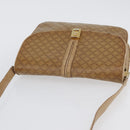 CELINE Macadam Canvas Shoulder Bag PVC Beige Gold Auth AMZ561-6