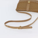 CELINE Macadam Canvas Shoulder Bag PVC Beige Gold Auth AMZ561-7