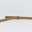 CELINE Macadam Canvas Shoulder Bag PVC Beige Gold Auth AMZ561-8