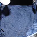 Salvatore Ferragamo Gancini Hand Bag Leather 2way Navy Silver Auth AMZ562A-11