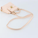 Salvatore Ferragamo Gancini Hand Bag Leather 2way Pink Gold Auth AMZ564A-9