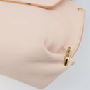 Salvatore Ferragamo Gancini Hand Bag Leather 2way Pink Gold Auth AMZ564A-12