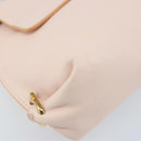 Salvatore Ferragamo Gancini Hand Bag Leather 2way Pink Gold Auth AMZ564A-13
