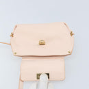 Salvatore Ferragamo Gancini Hand Bag Leather 2way Pink Gold Auth AMZ564A-18