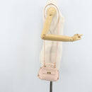 Salvatore Ferragamo Gancini Hand Bag Leather 2way Pink Gold Auth AMZ564A-25
