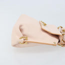 Salvatore Ferragamo Gancini Hand Bag Leather 2way Pink Gold Auth AMZ564A-4
