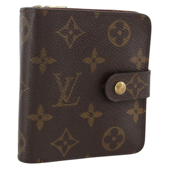 LOUIS VUITTON Monogram Compact Zip Wallet M61667 LV Auth AMZ571