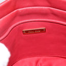 Miu Miu Shoulder Bag Leather Red Gold Auth AMZ577A-18