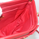 Miu Miu Shoulder Bag Leather Red Gold Auth AMZ577A-19