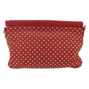 Miu Miu Shoulder Bag Leather Red Gold Auth AMZ577A-2