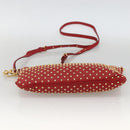 Miu Miu Shoulder Bag Leather Red Gold Auth AMZ577A-5