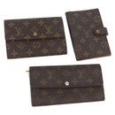 LOUIS VUITTON Monogram Wallet 3 Set LV Auth AMZ579-1