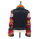 Christian Dior Fringe Jacket Denim Blue Auth AMZ580SM-2