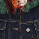 Christian Dior Fringe Jacket Denim Blue Auth AMZ580SM-7