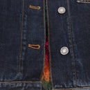 Christian Dior Fringe Jacket Denim Blue Auth AMZ580SM-8