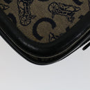 CELINE C Macadam Canvas Shoulder Bag Navy Auth ar10062-8