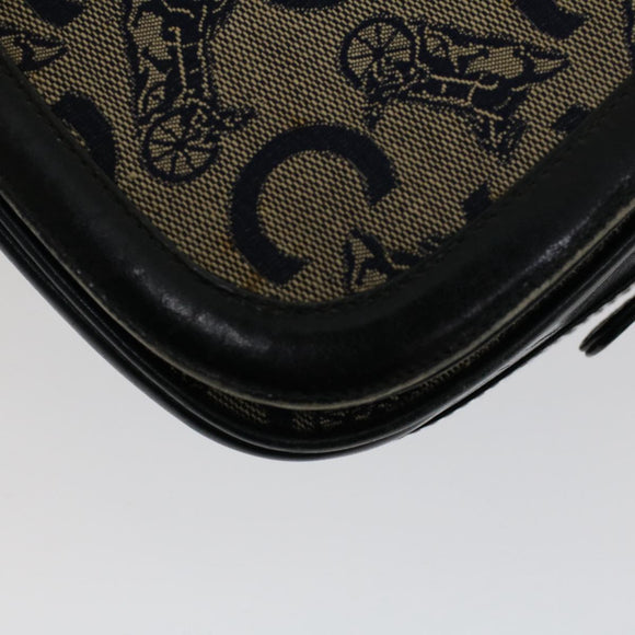 CELINE C Macadam Canvas Shoulder Bag Navy Auth ar10062