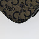 CELINE C Macadam Canvas Shoulder Bag Navy Auth ar10062-16