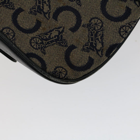 CELINE C Macadam Canvas Shoulder Bag Navy Auth ar10062