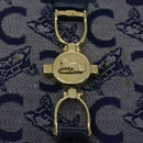 CELINE C Macadam Canvas Shoulder Bag Navy Auth ar10062-9