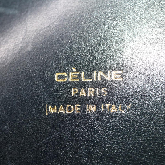 CELINE C Macadam Canvas Shoulder Bag Navy Auth ar10062