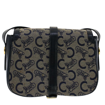 CELINE C Macadam Canvas Shoulder Bag Navy Auth ar10062 - 0